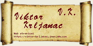 Viktor Krljanac vizit kartica